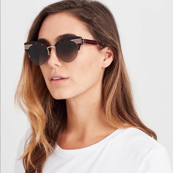 GUCCI sunglasses in narrow cat eye metal GG0522S - Picture 3 of 7